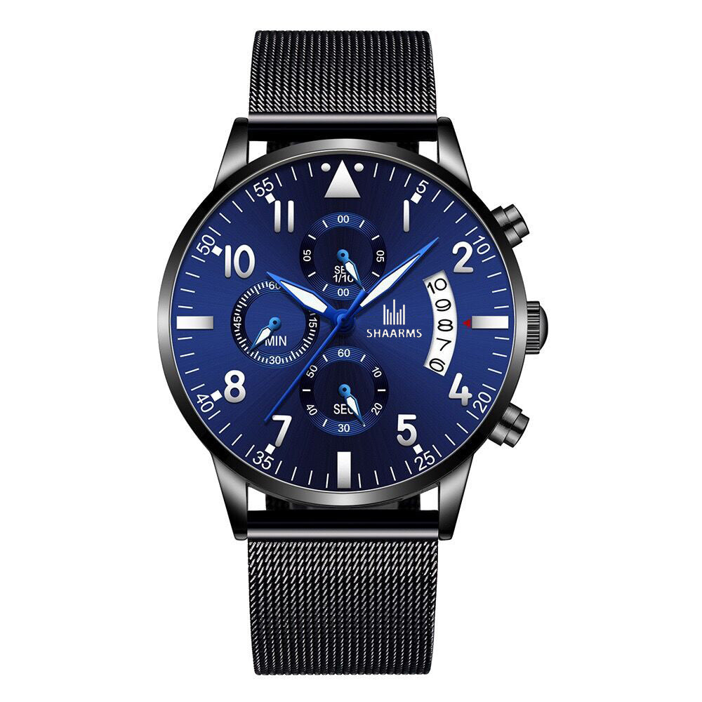 Concept Men's Mesh Strap Calendar Quartz Watch