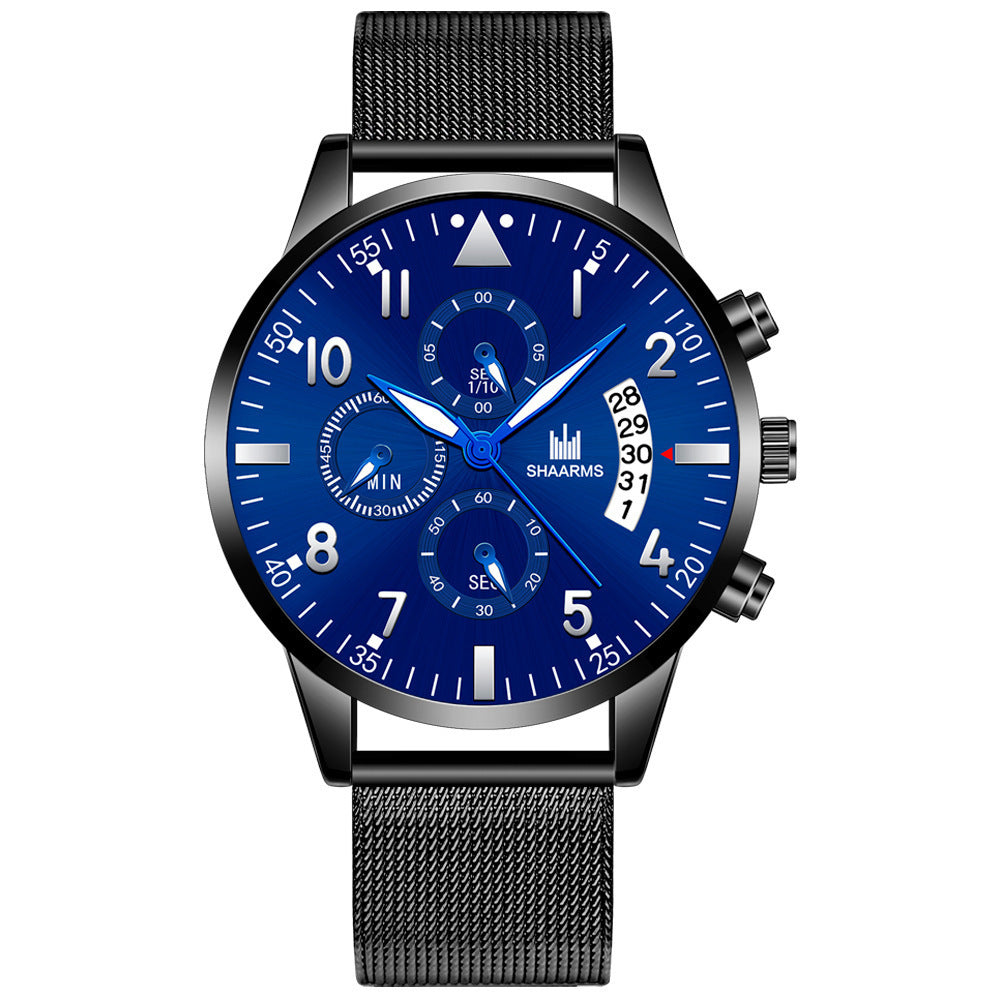 Concept Men's Mesh Strap Calendar Quartz Watch