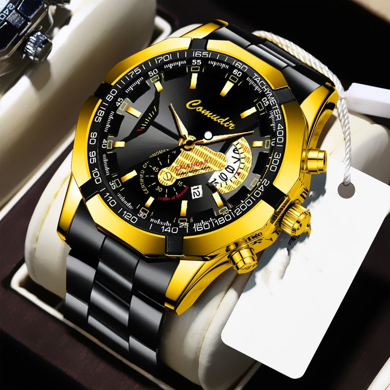 Automatic Movement Watch Men's Calendar Waterproof Luminous Non-mechanical Watch Large Dial