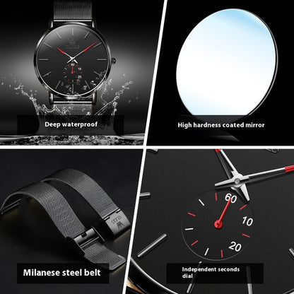 Fashion Siamese Buckle Thin Simple Quartz Watch