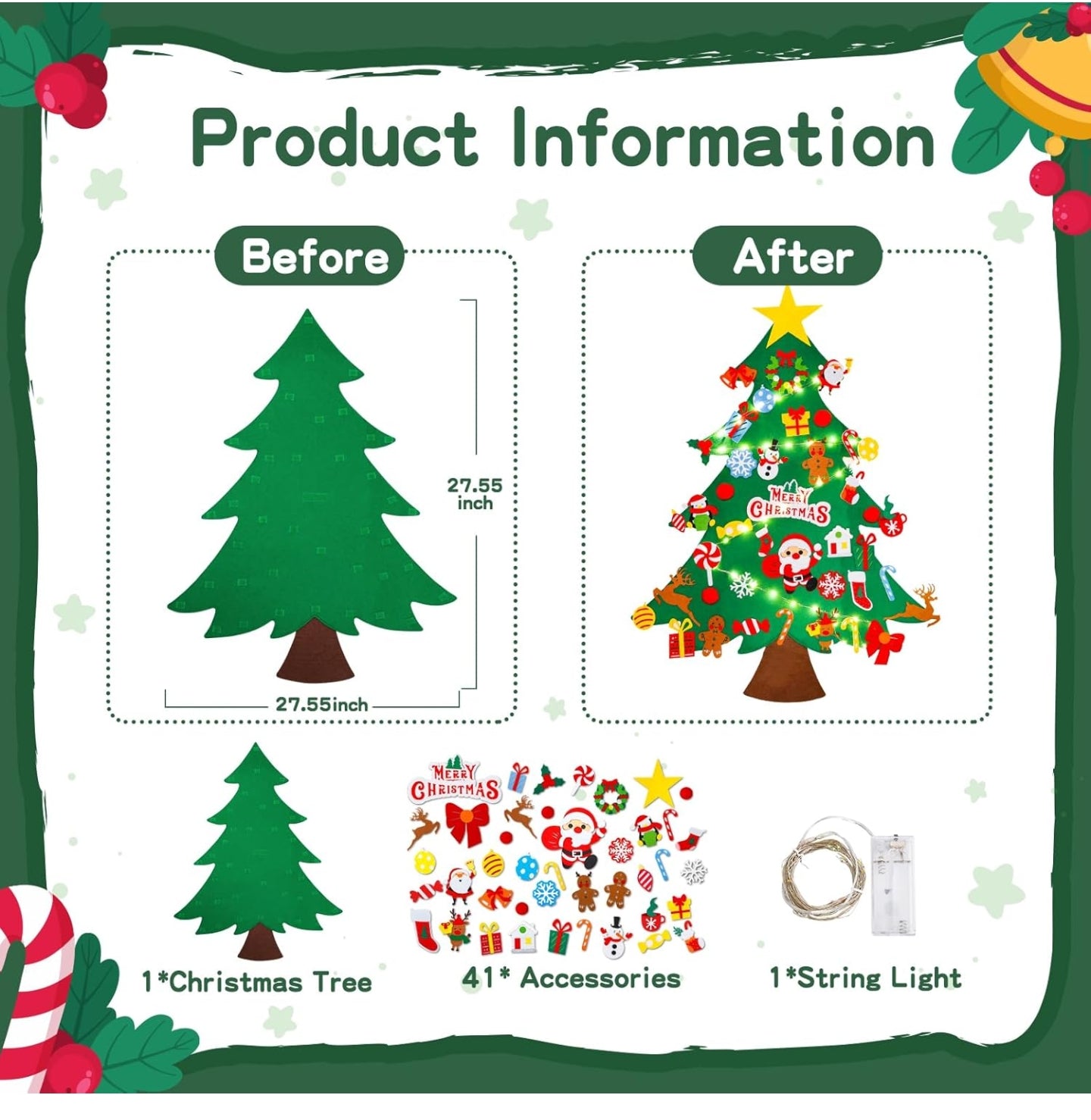 🎄🎁DIY Felt Christmas Tree Set